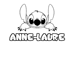 Coloración del nombre ANNE-LAURE - decorado Stitch