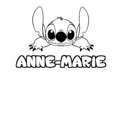 Coloración del nombre ANNE-MARIE - decorado Stitch