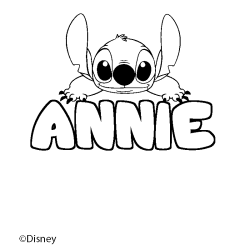 Coloración del nombre ANNIE - decorado Stitch
