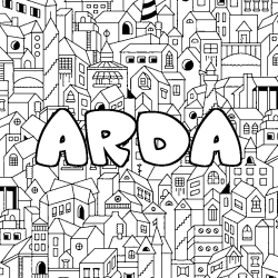Coloración del nombre ARDA - decorado ciudad