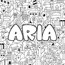 Coloración del nombre ARIA - decorado ciudad