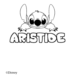 Coloración del nombre ARISTIDE - decorado Stitch