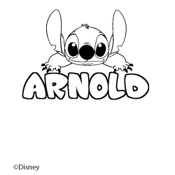 Coloración del nombre ARNOLD - decorado Stitch