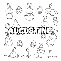 Coloración del nombre AUGUSTINE - decorado Pascua
