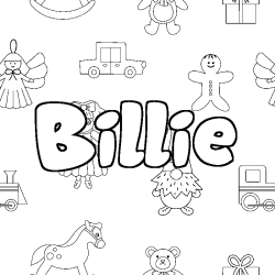 Coloración del nombre Billie - decorado juguetes