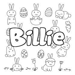 Coloración del nombre Billie - decorado Pascua