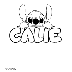 Coloración del nombre CALIE - decorado Stitch