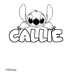 Coloración del nombre CALLIE - decorado Stitch