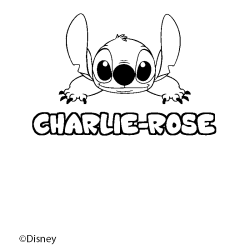 Coloración del nombre CHARLIE-ROSE - decorado Stitch