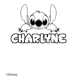 Coloración del nombre CHARLYNE - decorado Stitch