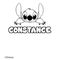 Coloración del nombre CONSTANCE - decorado Stitch