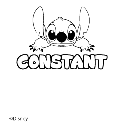 Coloración del nombre CONSTANT - decorado Stitch