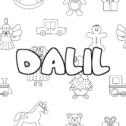 Coloración del nombre DALIL - decorado juguetes