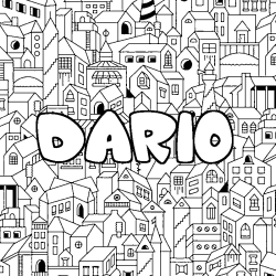 Coloración del nombre DARIO - decorado ciudad