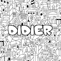 Coloración del nombre DIDIER - decorado ciudad