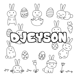 Coloración del nombre DJEYSON - decorado Pascua