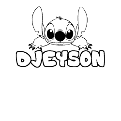 Coloración del nombre DJEYSON - decorado Stitch