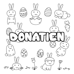 Coloración del nombre DONATIEN - decorado Pascua