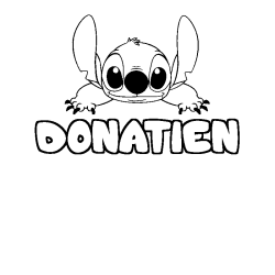 Coloración del nombre DONATIEN - decorado Stitch