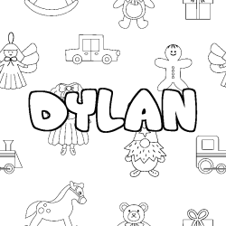 Coloración del nombre DYLAN - decorado juguetes