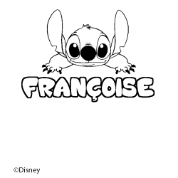 Coloración del nombre FRANÇOISE - decorado Stitch