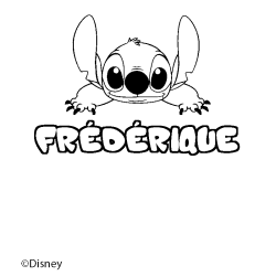 Coloración del nombre FRÉDÉRIQUE - decorado Stitch