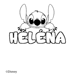 Coloración del nombre HÉLÉNA - decorado Stitch