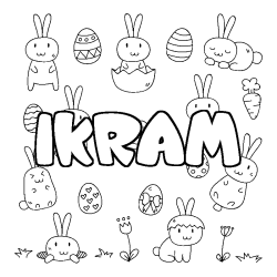 Coloración del nombre IKRAM - decorado Pascua