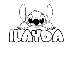 Coloración del nombre ILAYDA - decorado Stitch