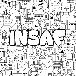 Coloración del nombre INSAF - decorado ciudad