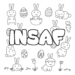 Coloración del nombre INSAF - decorado Pascua