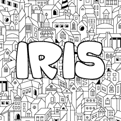 Coloración del nombre IRIS - decorado ciudad