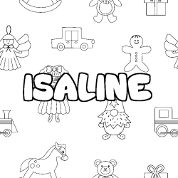 Coloración del nombre ISALINE - decorado juguetes