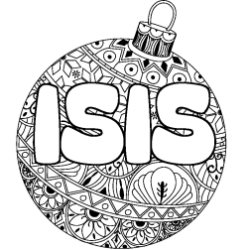 Coloración del nombre ISIS - decorado bola de Navidad