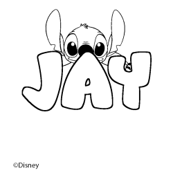 Coloración del nombre JAY - decorado Stitch