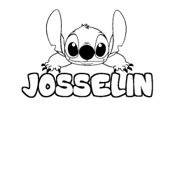 Coloración del nombre JOSSELIN - decorado Stitch