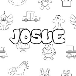Coloración del nombre JOSUE - decorado juguetes