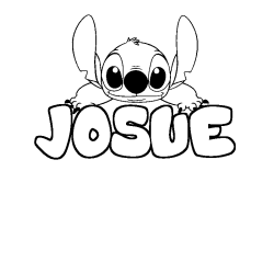 Coloración del nombre JOSUE - decorado Stitch