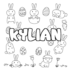 Coloración del nombre KYLIAN - decorado Pascua