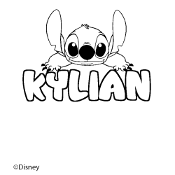 Coloración del nombre KYLIAN - decorado Stitch