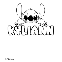 Coloración del nombre KYLIANN - decorado Stitch