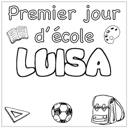 Coloración del nombre LUISA - decorado primer día de escuela