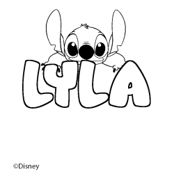 Coloración del nombre LYLA - decorado Stitch