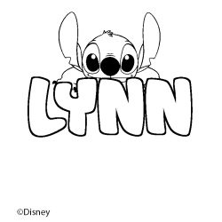 Coloración del nombre LYNN - decorado Stitch