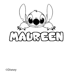 Coloración del nombre MAUREEN - decorado Stitch