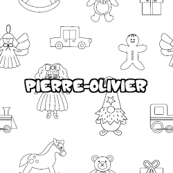 Coloración del nombre PIERRE-OLIVIER - decorado juguetes