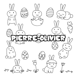 Coloración del nombre PIERRE-OLIVIER - decorado Pascua