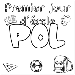 Coloración del nombre POL - decorado primer día de escuela