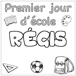 Coloración del nombre RÉGIS - decorado primer día de escuela