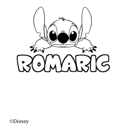 Coloración del nombre ROMARIC - decorado Stitch